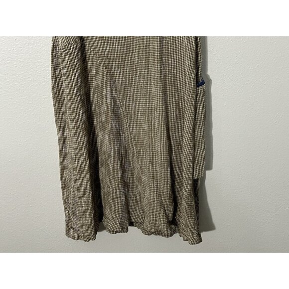 Rebe By Debra Weiss Tan Sleeveless Gingham Dress Size XS - Picture 8 of 12